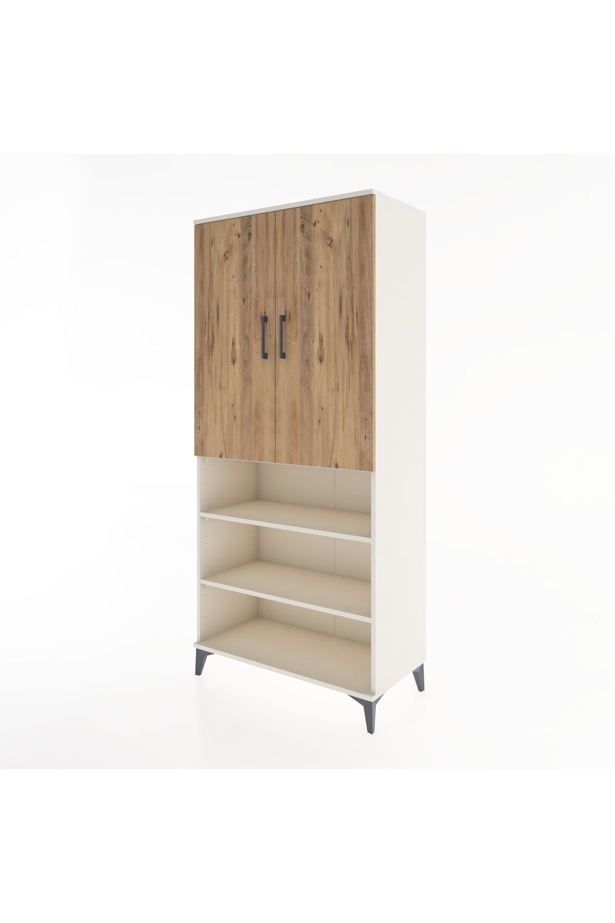 Hyperion Dolap 4 Raflı 2 Kapaklı Tek Askılı 88x44x195 Aytaşı-Çam