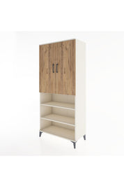 Hyperion Dolap 4 Raflı 2 Kapaklı Tek Askılı 88x44x195 Aytaşı-Çam