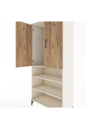 Hyperion Dolap 4 Raflı 2 Kapaklı Tek Askılı 88x44x195 Aytaşı-Çam