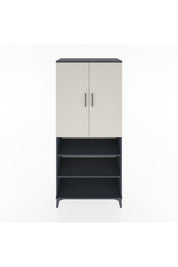 Hyperion Dolap 4 Raflı 2 Kapaklı Tek Askılı 88x44x195 Antrasit-Aytaşı