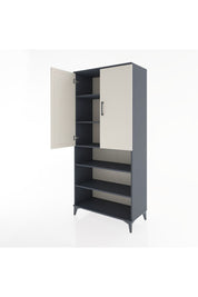 Hyperion Dolap 5 Raflı 2 Kapaklı 88x44x195 Antrasit-Aytaşı