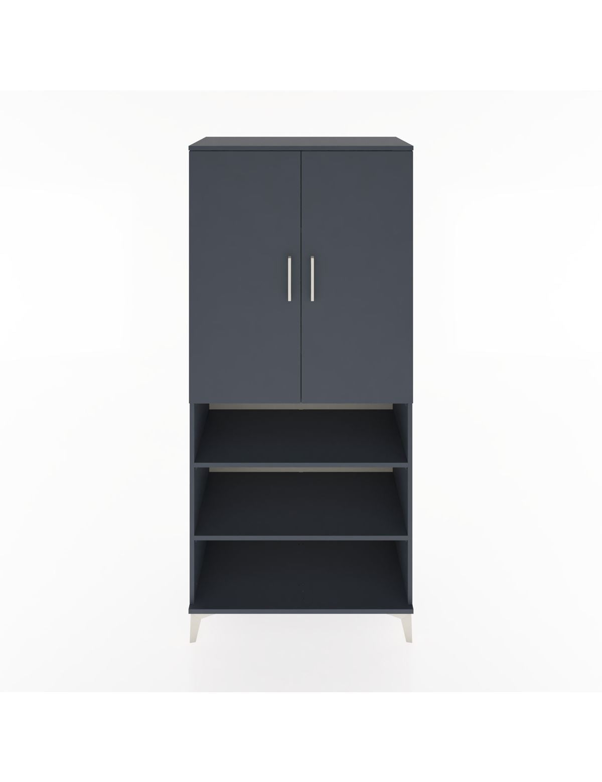 Hyperion Dolap 5 Raflı 2 Kapaklı 88x44x195 Antrasit-Antrasit