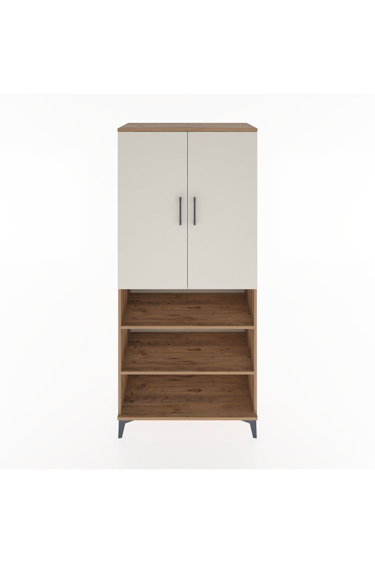 Hyperion Dolap 5 Raflı 2 Kapaklı 88x44x195 Çam-Aytaşı