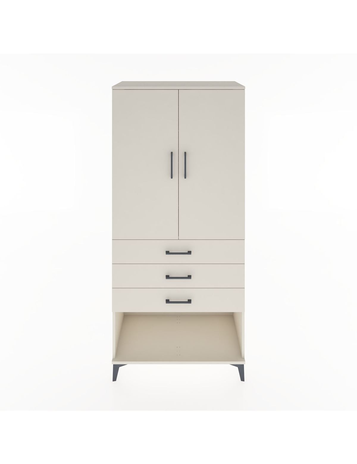 Hyperion Dolap Tek Raflı 3 Çekmeceli Tek Askılı 88x44x195 Aytaşı-Aytaşı