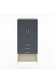 Hyperion Dolap Tek Raflı 3 Çekmeceli Tek Askılı 88x44x195 Aytaşı-Antrasit