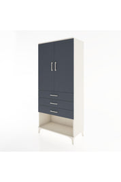 Hyperion Dolap Tek Raflı 3 Çekmeceli Tek Askılı 88x44x195 Aytaşı-Antrasit