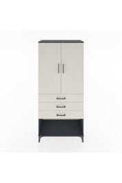 Hyperion Dolap Tek Raflı 3 Çekmeceli Tek Askılı 88x44x195 Antrasit-Aytaşı