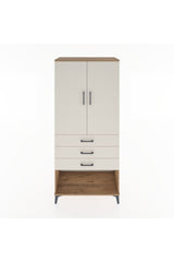 Hyperion Dolap Tek Raflı 3 Çekmeceli Tek Askılı 88x44x195