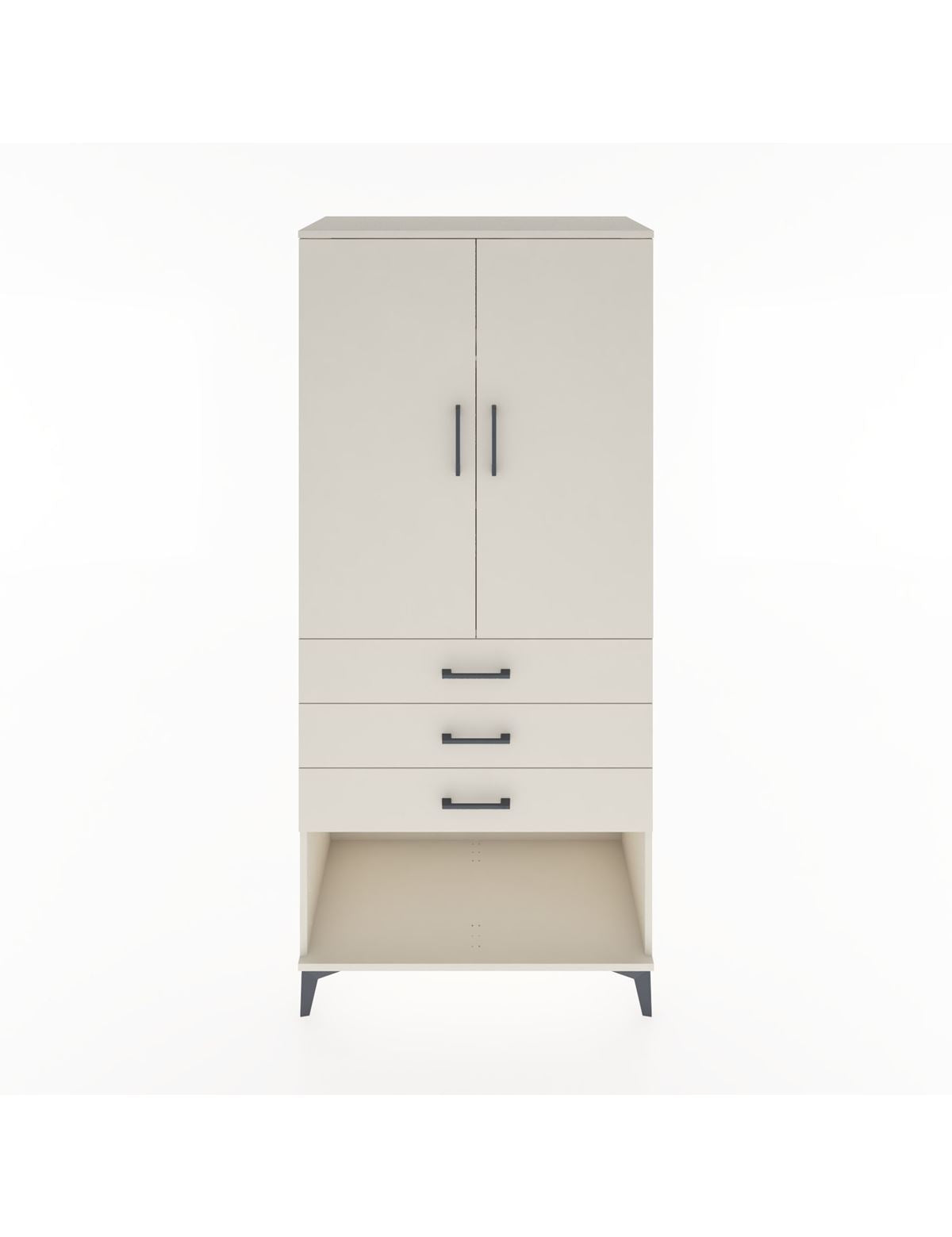 Hyperion Dolap 3 Raflı 3 Çekmeceli 2 Kapaklı 88x44x195 Aytaşı-Aytaşı