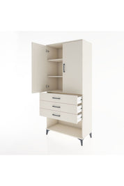 Hyperion Dolap 3 Raflı 3 Çekmeceli 2 Kapaklı 88x44x195 Aytaşı-Aytaşı