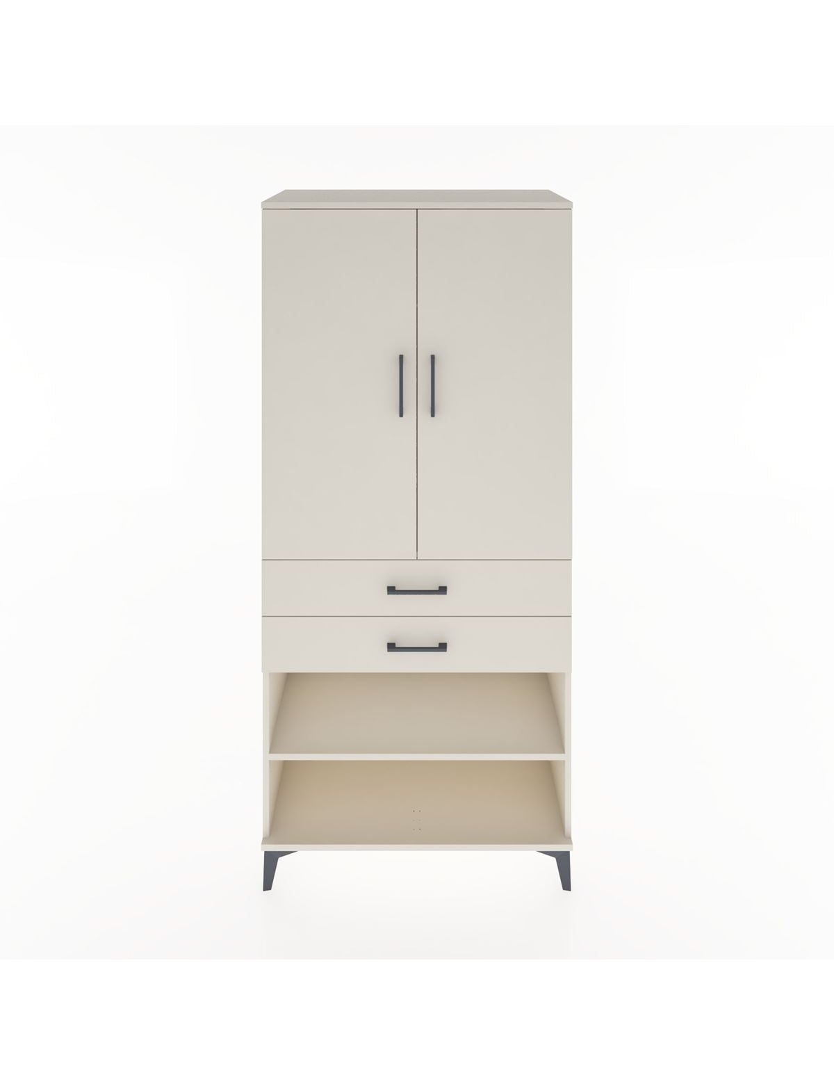 Hyperion Dolap 2 Raflı 2 Çekmeceli Tek Askılı 88x44x195 Aytaşı-Aytaşı