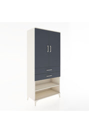 Hyperion Dolap 2 Raflı 2 Çekmeceli Tek Askılı 88x44x195 Aytaşı-Antrasit