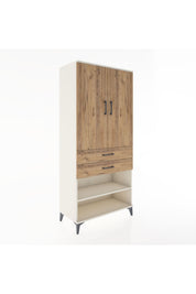 Hyperion Dolap 2 Raflı 2 Çekmeceli Tek Askılı 88x44x195 Aytaşı-Çam