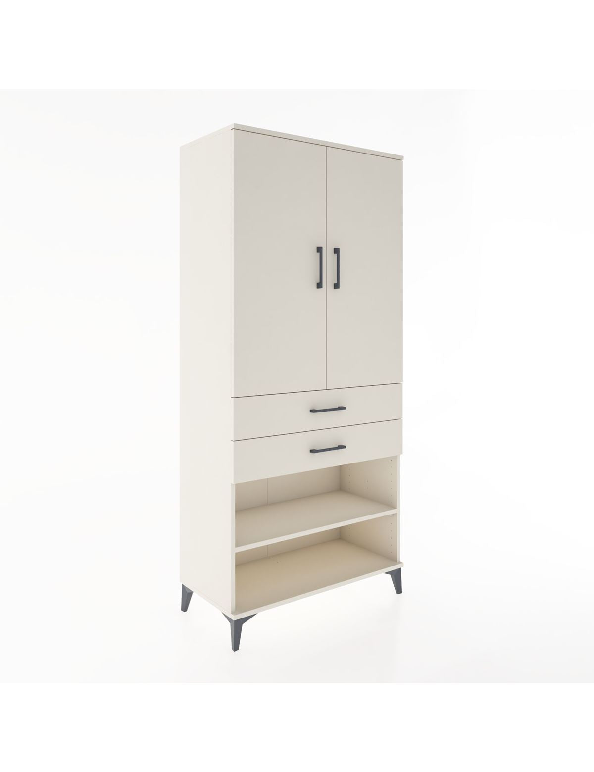 Hyperion Dolap 4 Raflı 2 Çekmeceli 2 Kapaklı 88x44x195 Aytaşı-Aytaşı