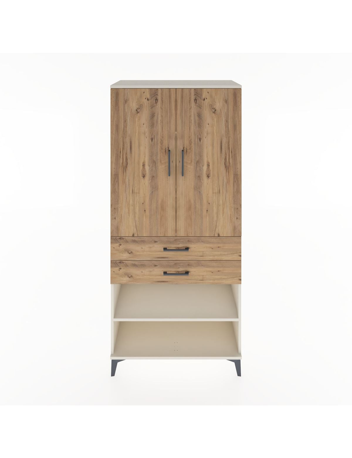 Hyperion Dolap 4 Raflı 2 Çekmeceli 2 Kapaklı 88x44x195 Aytaşı-Çam