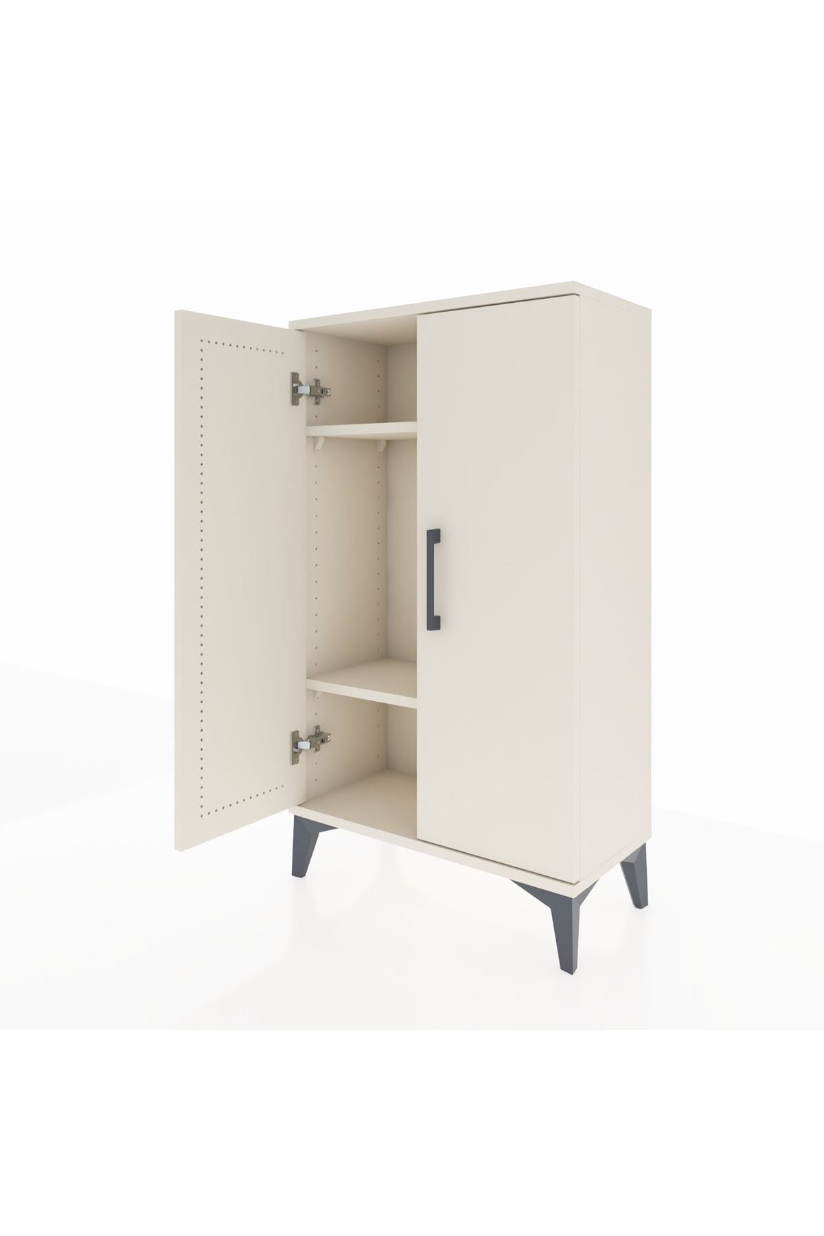 Arges Komodin 2 Raflı 2 Kapaklı 60x30x106 - S15M003V1A