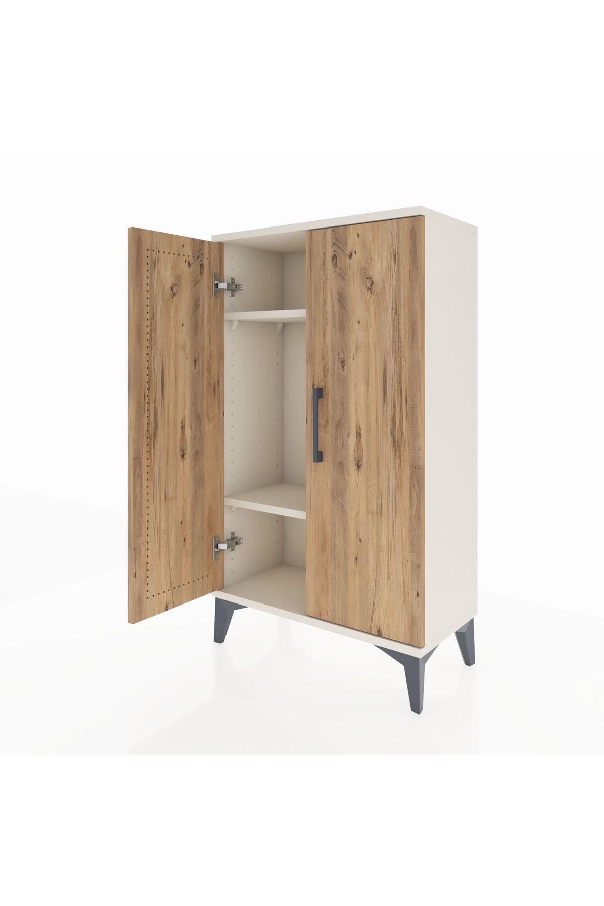 Arges Komodin 2 Raflı 2 Kapaklı 60x30x106 - S15M003V3A
