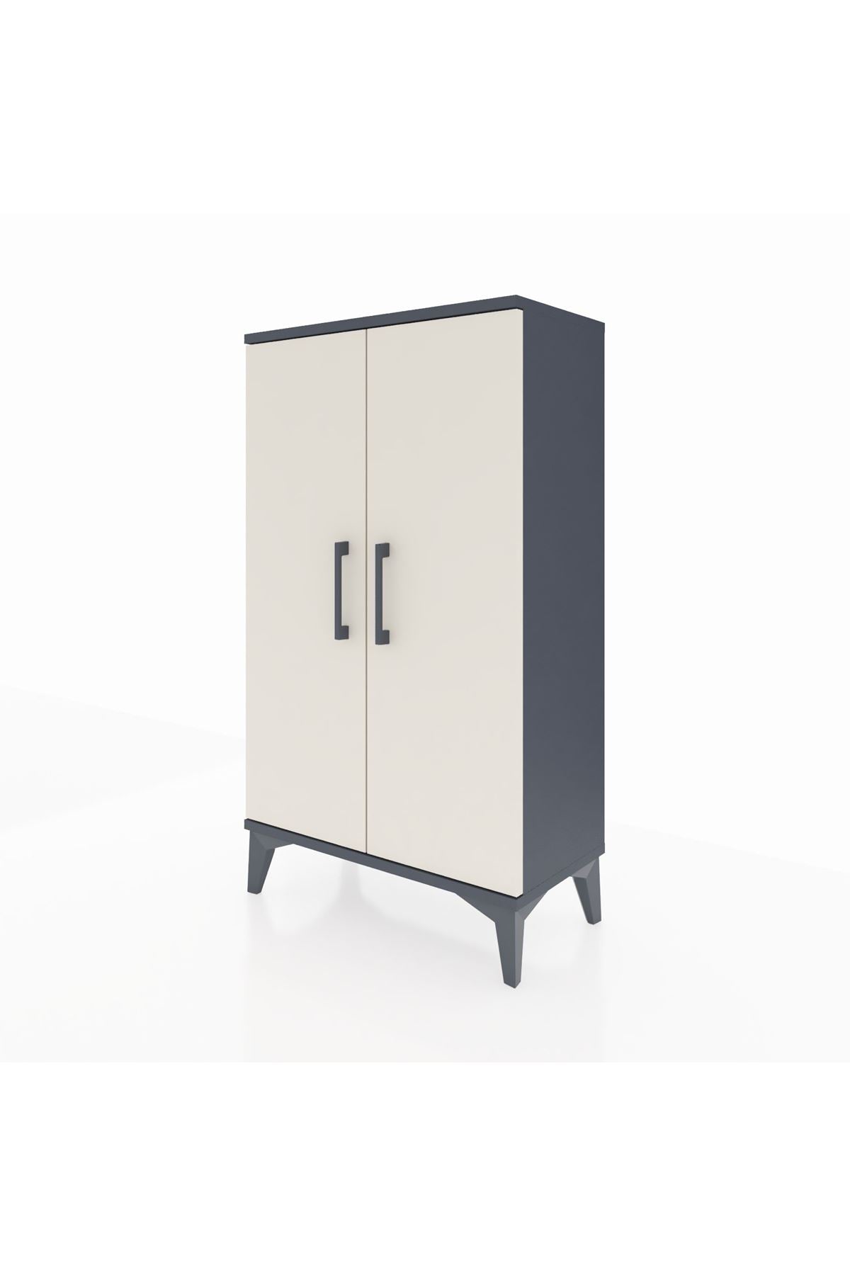 Arges Komodin 2 Raflı 2 Kapaklı 60x30x106 - S15M003V4A
