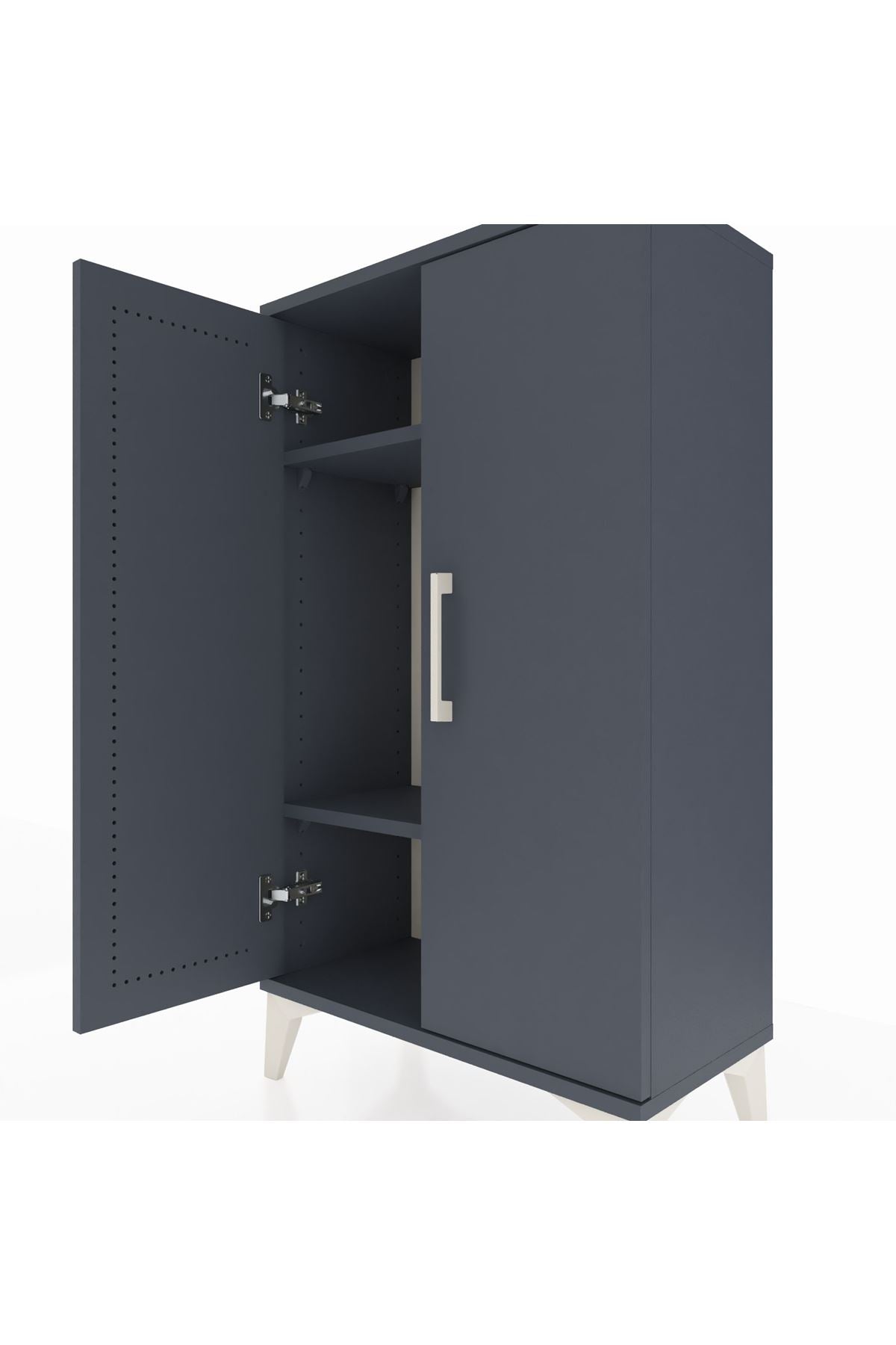 Arges Komodin 2 Raflı 2 Kapaklı 60x30x106 - S15M003V5A
