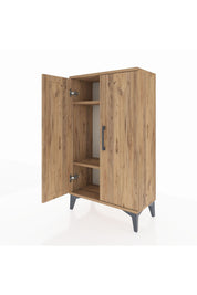 Arges Komodin 2 Raflı 2 Kapaklı 60x30x106 - S15M003V9A