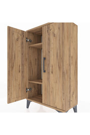 Arges Komodin 2 Raflı 2 Kapaklı 60x30x106 - S15M003V9A