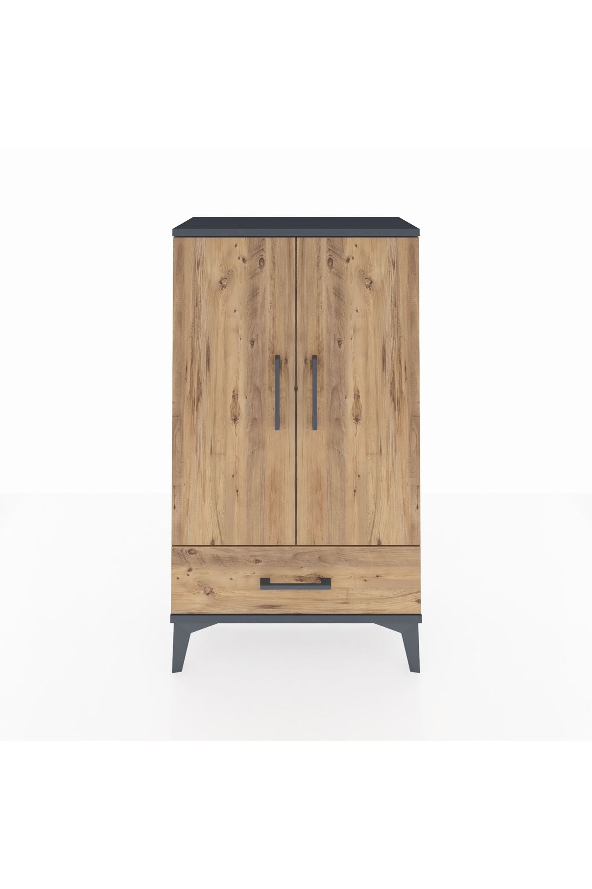 Arges Komodin 3 Raflı Tek Çekmeceli 2 Kapaklı 60x30x106 - S15M004V6A