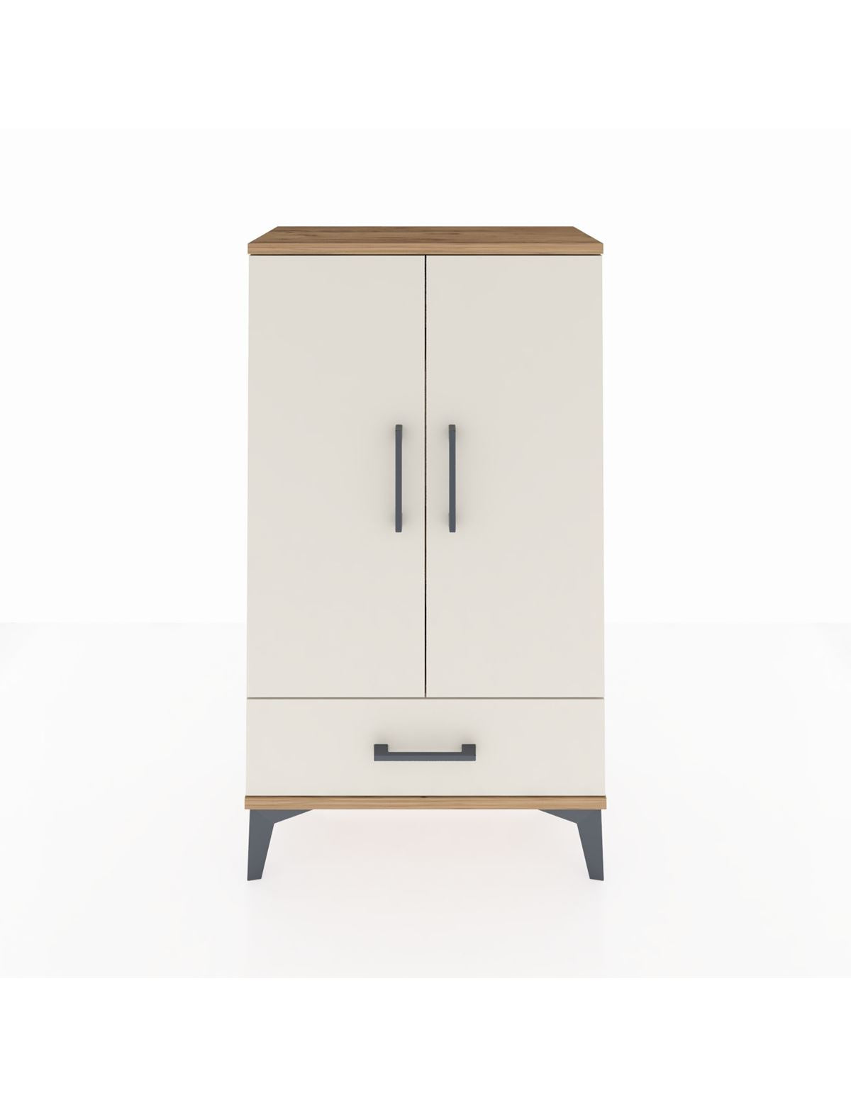 Arges Komodin 3 Raflı Tek Çekmeceli 2 Kapaklı 60x30x106 - S15M004V7A