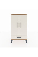 Arges Komodin 3 Raflı Tek Çekmeceli 2 Kapaklı 60x30x106