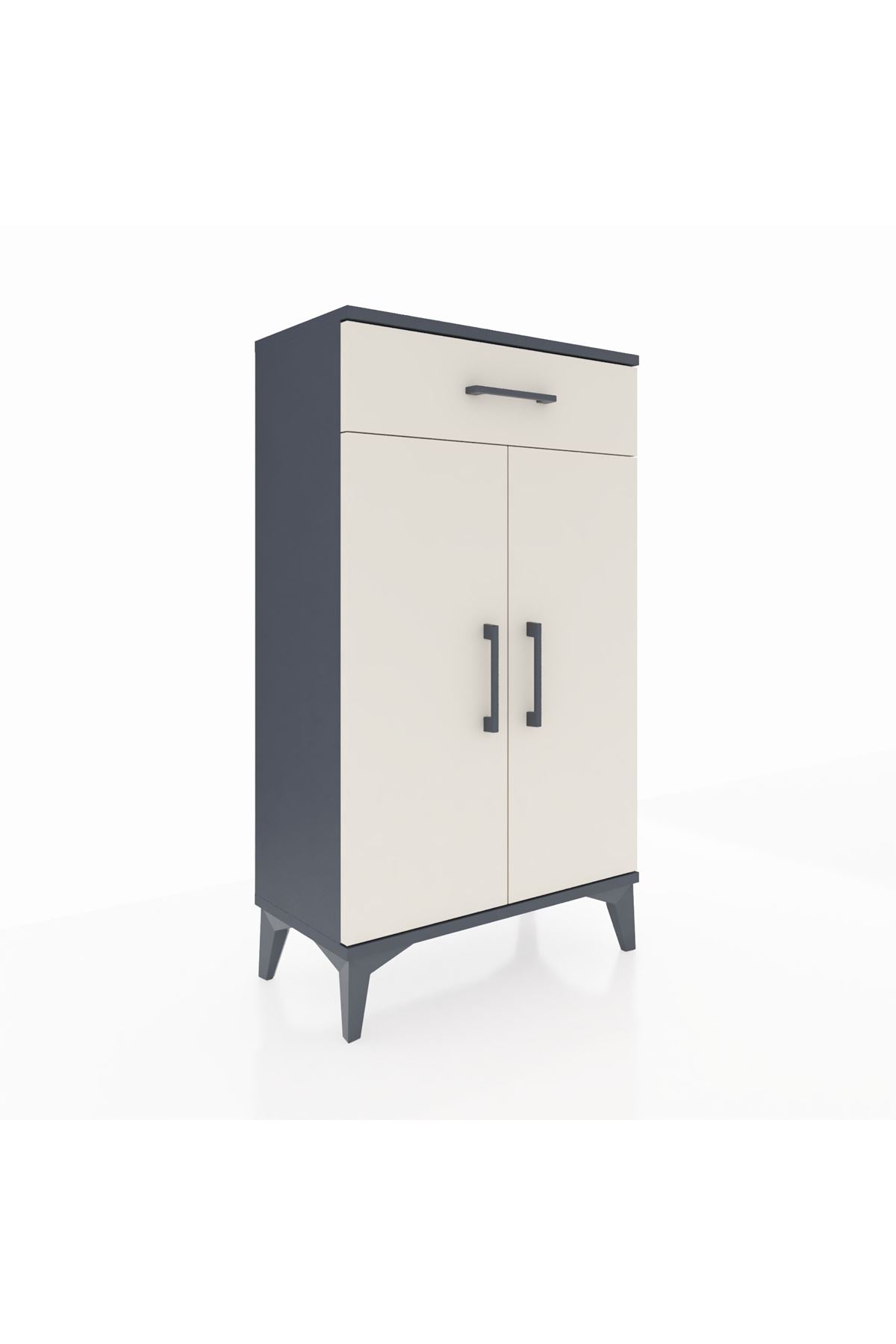 Arges Komodin 2 Raflı Tek Çekmeceli 2 Kapaklı 60x30x106 - S15M005V4A