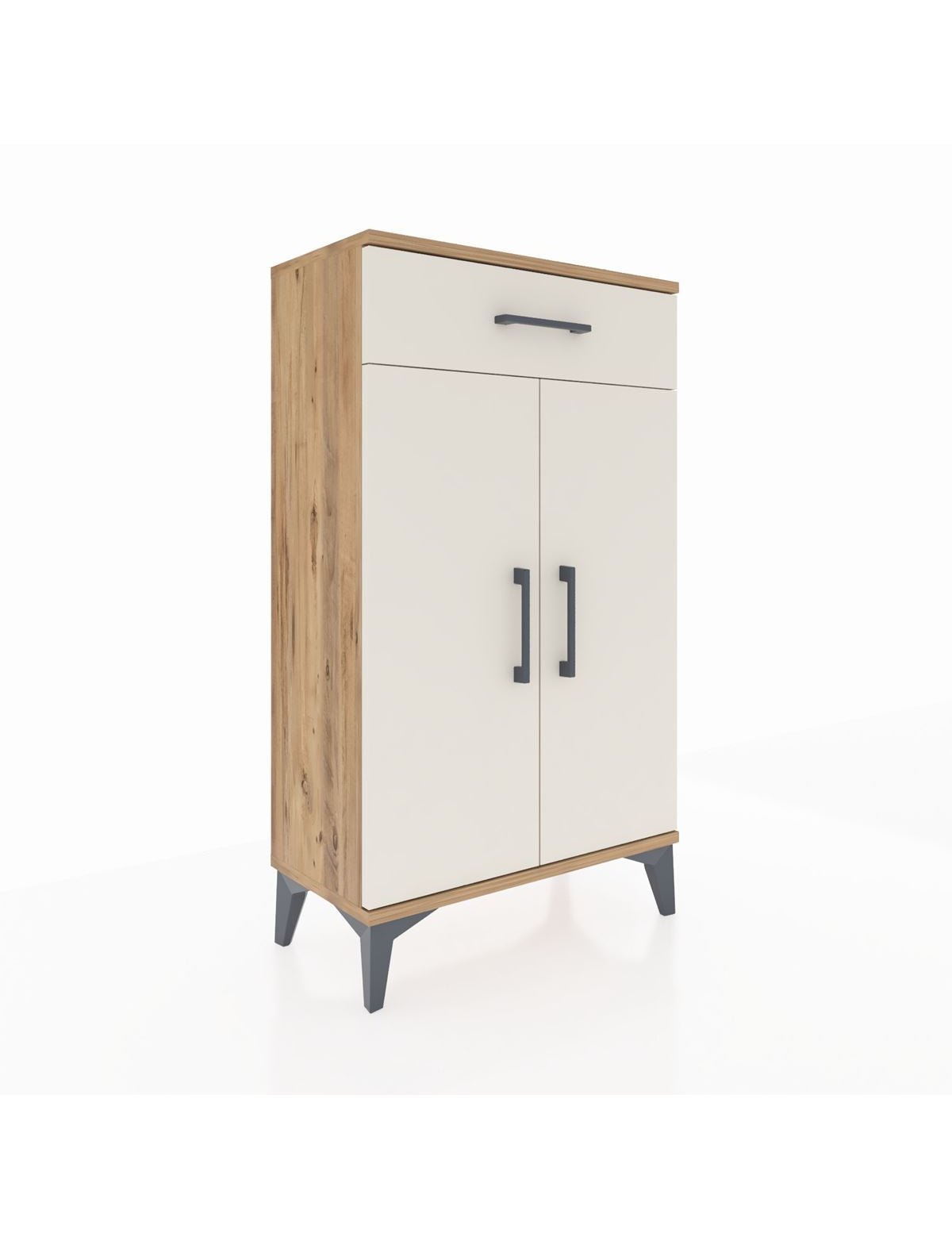 Arges Komodin 2 Raflı Tek Çekmeceli 2 Kapaklı 60x30x106 - S15M005V7A