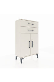 Arges Komodin Tek Raflı 2 Çekmeceli 2 Kapaklı 60x30x106 - S15M006V1A