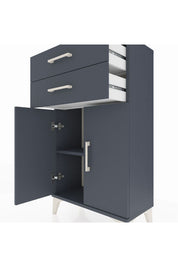 Arges Komodin Tek Raflı 2 Çekmeceli 2 Kapaklı 60x30x106 - S15M006V5A