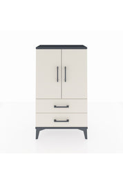 Arges Komodin 2 Raflı 2 Çekmeceli 2 Kapaklı 60x30x106 - S15M007V4A