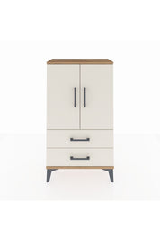 Arges Komodin 2 Raflı 2 Çekmeceli 2 Kapaklı 60x30x106 - S15M007V7A