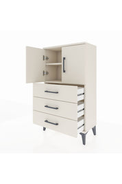 Arges Komodin 2 Raflı 3 Çekmeceli 2 Kapaklı 60x30x106 - S15M008V1A