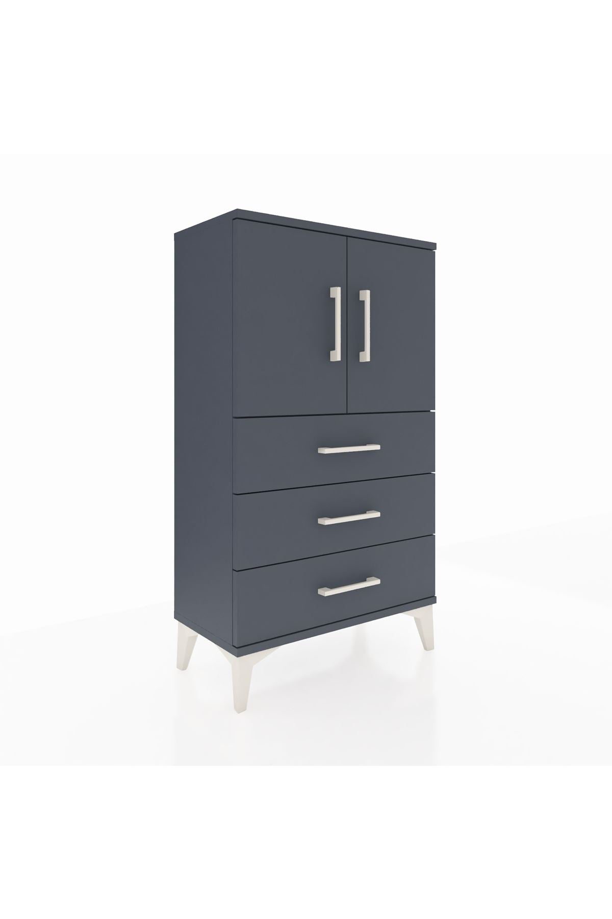 Arges Komodin 2 Raflı 3 Çekmeceli 2 Kapaklı 60x30x106 - S15M008V5A