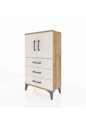 Arges Komodin 2 Raflı 3 Çekmeceli 2 Kapaklı 60x30x106 - S15M008V7A