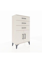 Arges Komodin Tek Raflı 3 Çekmeceli 2 Kapaklı 60x30x106 - S15M009V1A