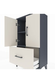 Arges Komodin 2 Raflı Tek Çekmeceli 2 Kapaklı 60x30x106 - S15M011V4A