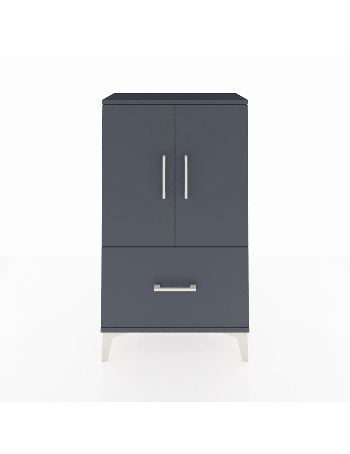 Arges Komodin 2 Raflı Tek Çekmeceli 2 Kapaklı 60x30x106 - S15M011V5A