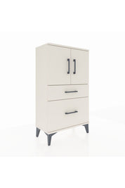 Arges Komodin 2 Raflı 2 Çekmeceli 2 Kapaklı 60x30x106 - S15M012V1A