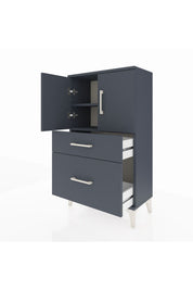 Arges Komodin 2 Raflı 2 Çekmeceli 2 Kapaklı 60x30x106 - S15M012V5A