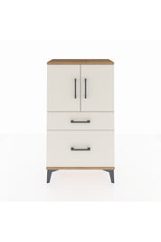 Arges Komodin 2 Raflı 2 Çekmeceli 2 Kapaklı 60x30x106 - S15M012V7A