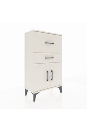 Arges Komodin Tek Raflı 2 Çekmeceli 2 Kapaklı 60x30x106 - S15M013V1A