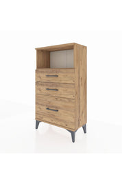 Arges Komodin Tek Raflı 3 Çekmeceli 60x30x106 - S15M014V9A