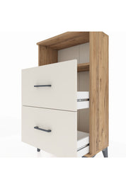 Arges Komodin Tek Raflı 2 Çekmeceli 60x30x106 - S15M015V7A