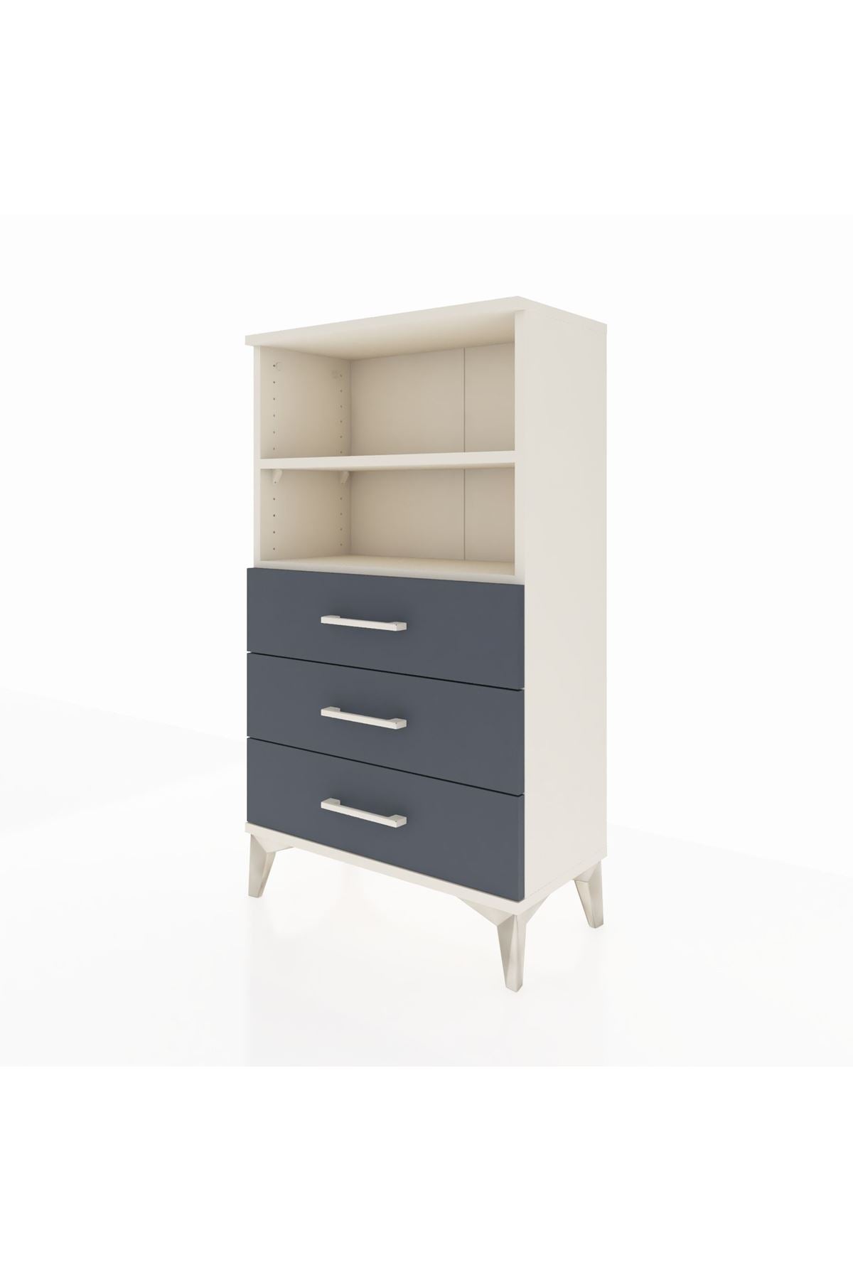 Arges Komodin 2 Raflı 3 Çekmeceli 60x30x106 - S15M017V2A