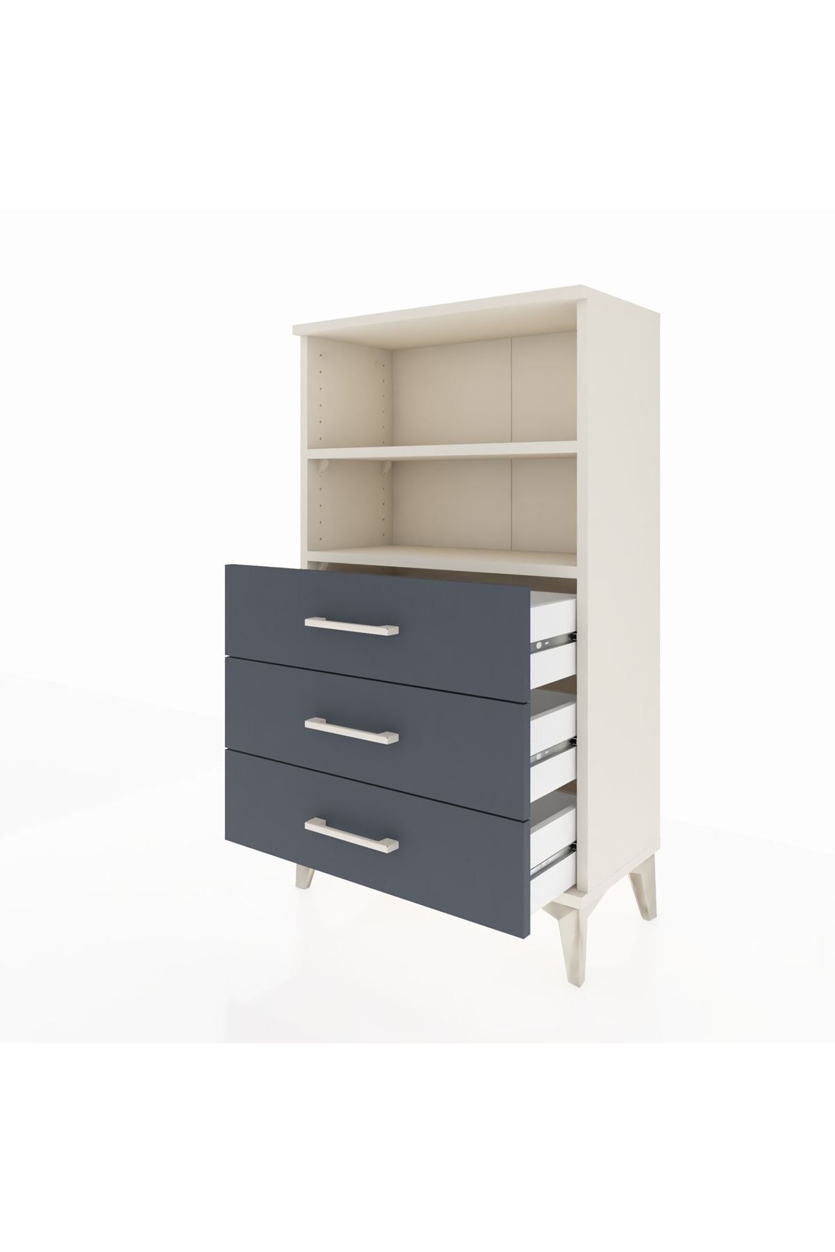 Arges Komodin 2 Raflı 3 Çekmeceli 60x30x106 - S15M017V2A