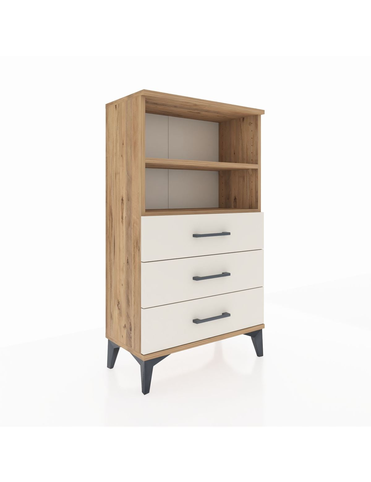 Arges Komodin 2 Raflı 3 Çekmeceli 60x30x106 - S15M017V7A