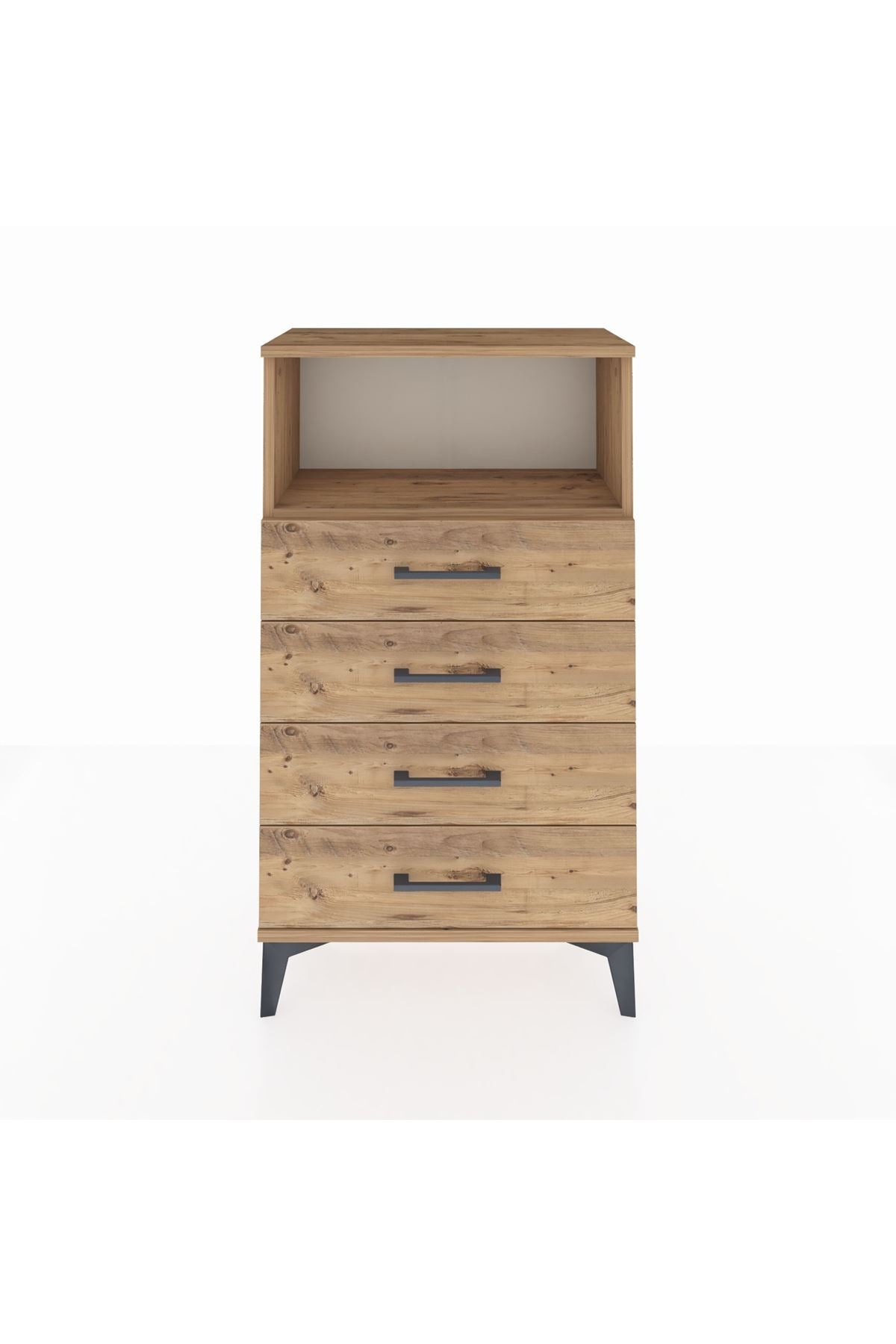 Arges Komodin Tek Raflı 4 Çekmeceli 60x30x106 - S15M018V9A
